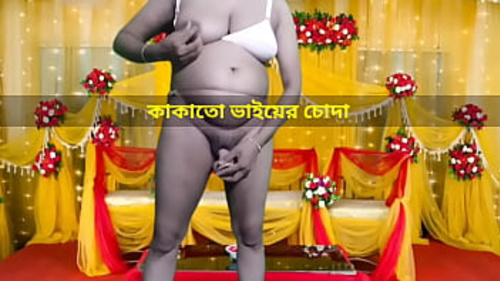 एक बंगाली लड़की गंदी बातें करती है और अपने कजिन के साथ एक उत्तेजक एशियन सीन में सेक्स करती है।