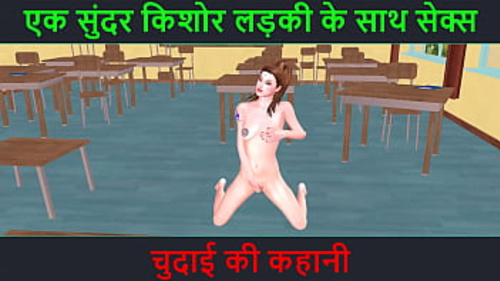 हिंदी ऑडियो स्टोरी: एक जवान लड़की की सेक्सुअल एनकाउंटर का 3डी एनिमेटेड कार्टून।
